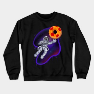 Astronaut Pizza Bagel Crewneck Sweatshirt